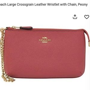 NWT Coach wristlet peony